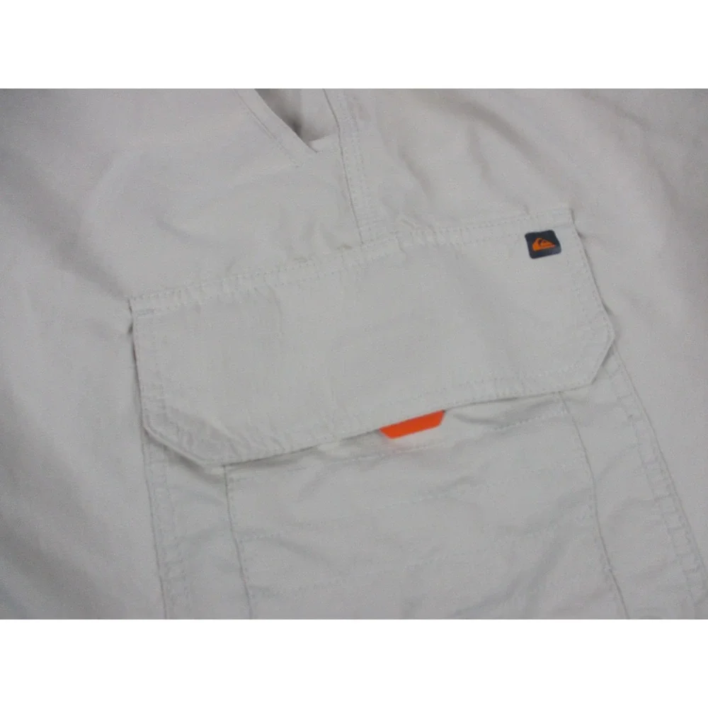 Quiksilver Shorts Mens 38 Beige Cargo Waterman Outdoor Zip Pockets 8